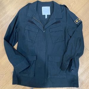 Leith Navy Blue Utility Style Jacket Size small